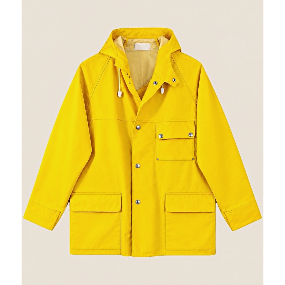 Vintage Helly Hansen L-938 Yellow Rubberized Fisherman Raincoat Jacket Mens M